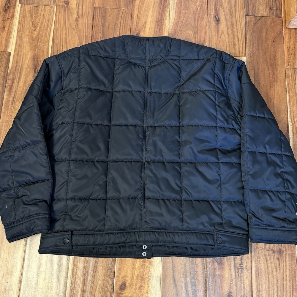 Rebecca Minkoff Puffer Jacket Womens Black Snap Front Quilted Size Large - Picture 6 of 7